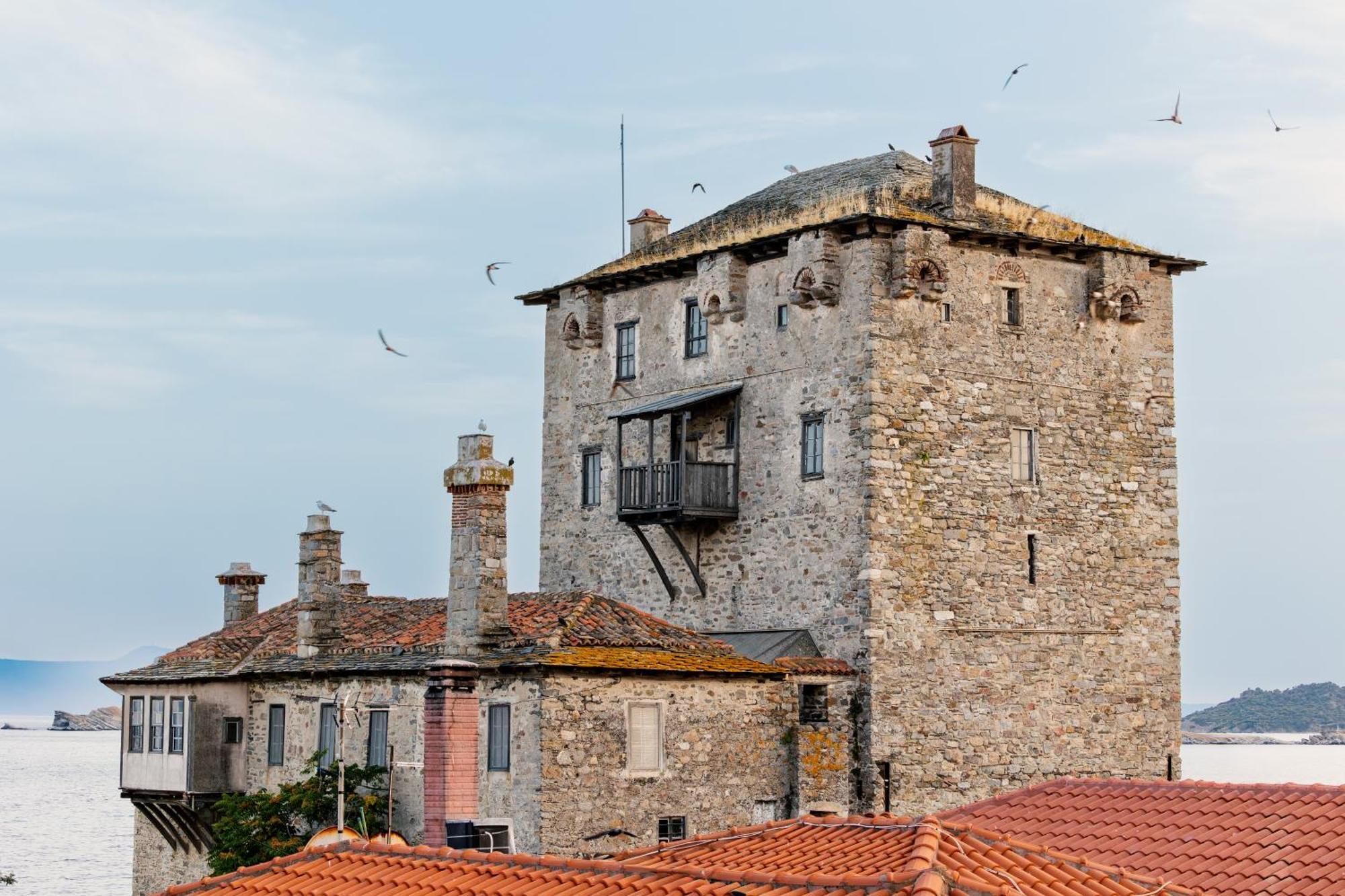 Athos Guest House Pansion Ouranoupoli Eksteriør billede